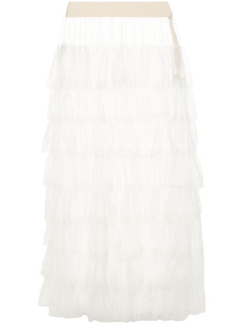 Ivory white tulle woman skirt UMA WANG | UW2006GRAM SKIRTUW101